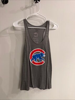 Chicago Cubs Gray Tank Top with Logo